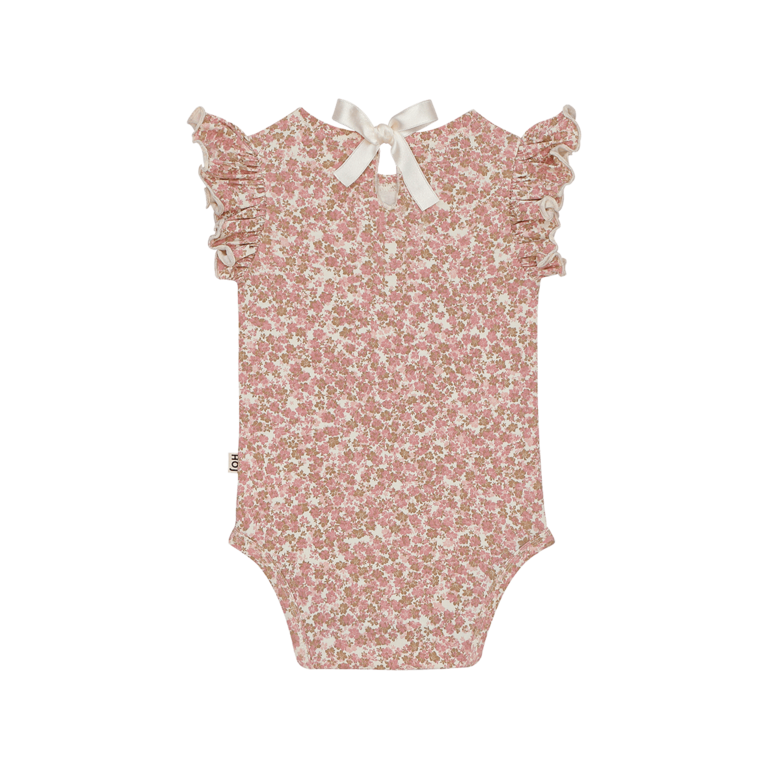 House of Jamie house of jamie - ruffled bodysuit rose blossom