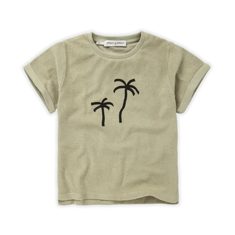 Sproet & Sprout Sproet & Sprout -TERRY T-SHIRT PALMTREES