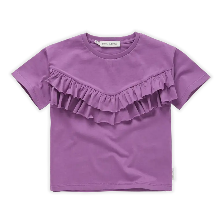 Sproet & Sprout Sproet & Sprout T-SHIRT RUFFLE PURPLE