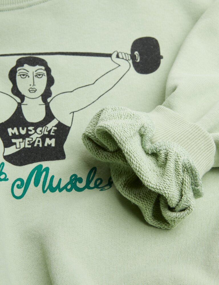 mini rodini Mini Rodini Club muscles sp sweatshirt green