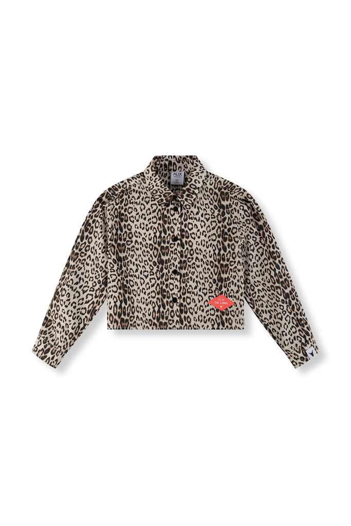 Alix the label Alix mini - Leopard cropped blouse animal