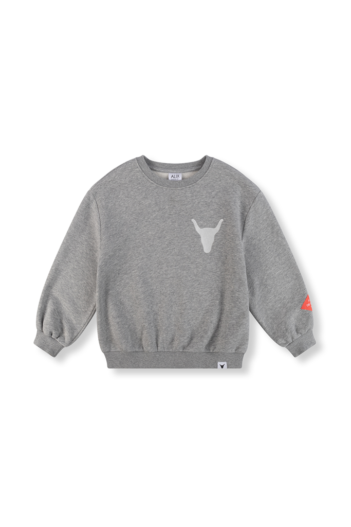 Alix the label Alix mini - Bull sweater grey melange