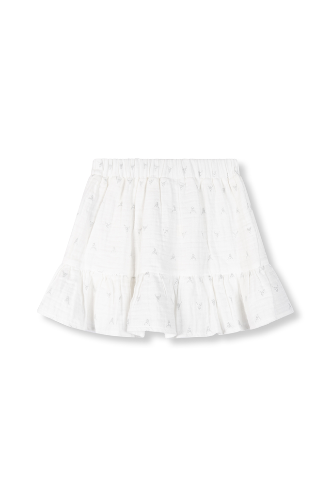 Alix the label Alix mini - Glitter bull skirt White