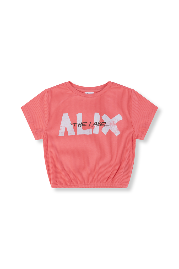 Alix the label Alix mini - Cropped  ALIX t-shirt Coral