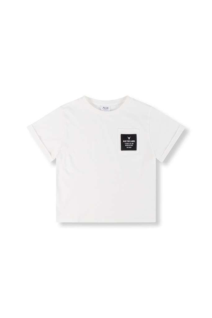 Alix the label Alix mini - T-shirt chest pocket White