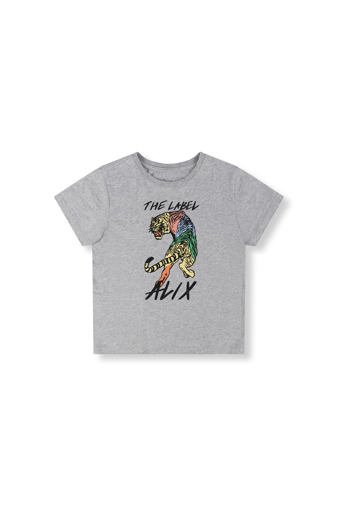 Alix the label Alix mini - Tiger t-shirt Grey melange