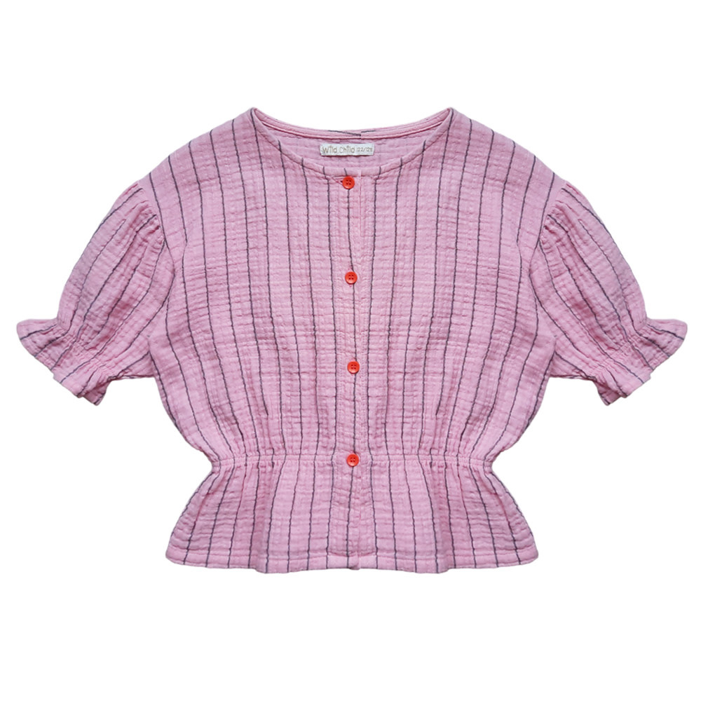 Wild Child Blouse Dusty Pink Stripe Mini Parade Wild Child Blouse Dusty Pink Stripe Mini Parade