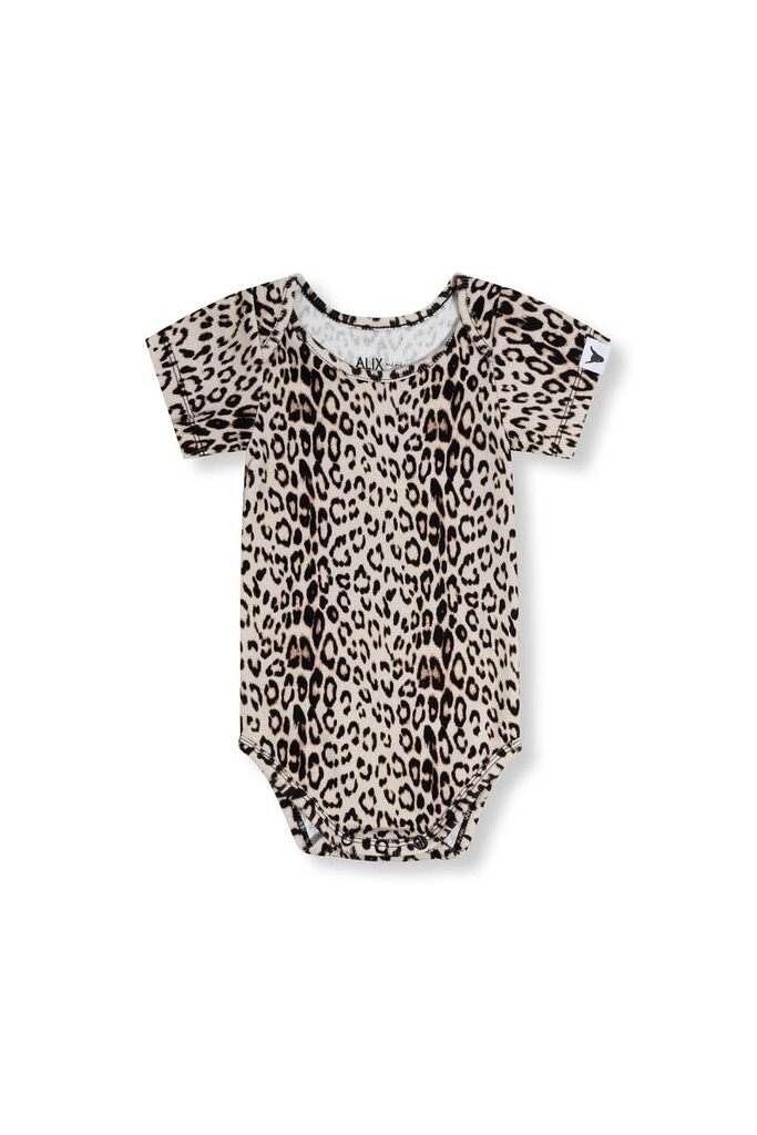 Alix the label ALix- baby knitted leopard romper