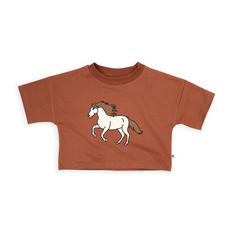 Carlijnq CarlijnQ -Wild horse - cropped shirt with print