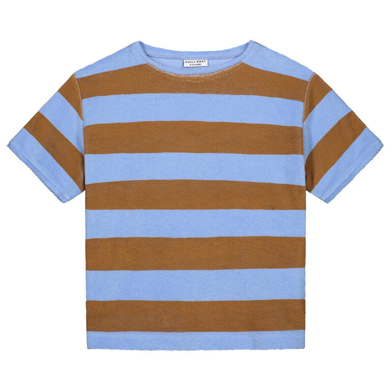 Daily Brat Daily brat -Striped towel t-shirt serenity blue