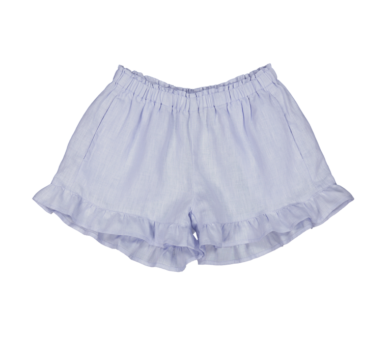 Marmar Copenhagen Marmar - Pala frill linen short Blue mist