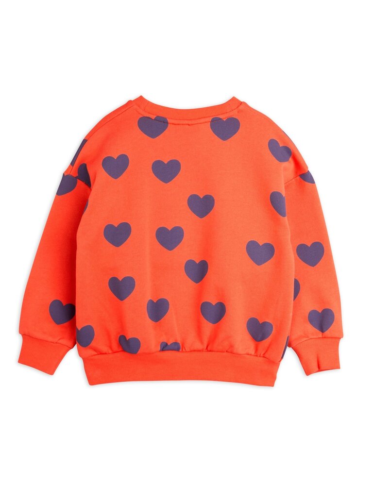 mini rodini Mini rodini  -Hearts aop sweatshirt red