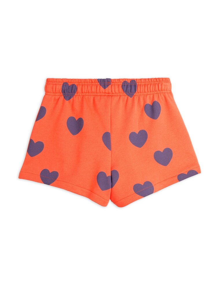 mini rodini Mini rodini -Hearts aop sweatshorts red