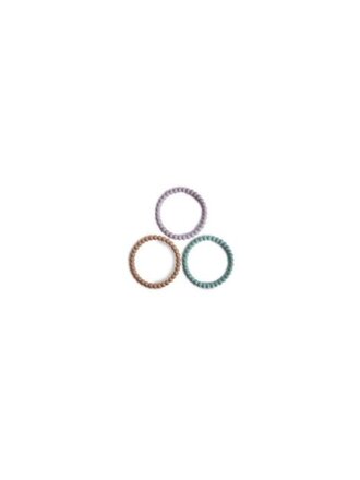 Mushie MUSHIE - SILICONE BRACELET (3) - LILAC/CYAN/SOFT PEACH Mushie MUSHIE - SILICONE BRACELET (3) - LILAC/CYAN/SOFT PEACH