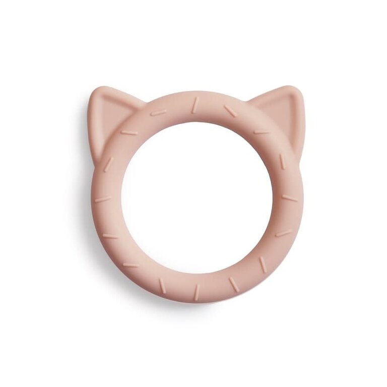 Mushie MUSHIE - TEETHER CAT - BLUSH