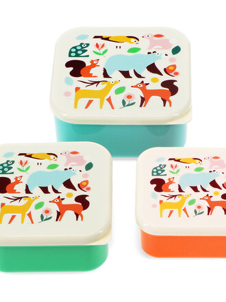 rex london Rex london -Snack boxes (set of 3) - Woodland