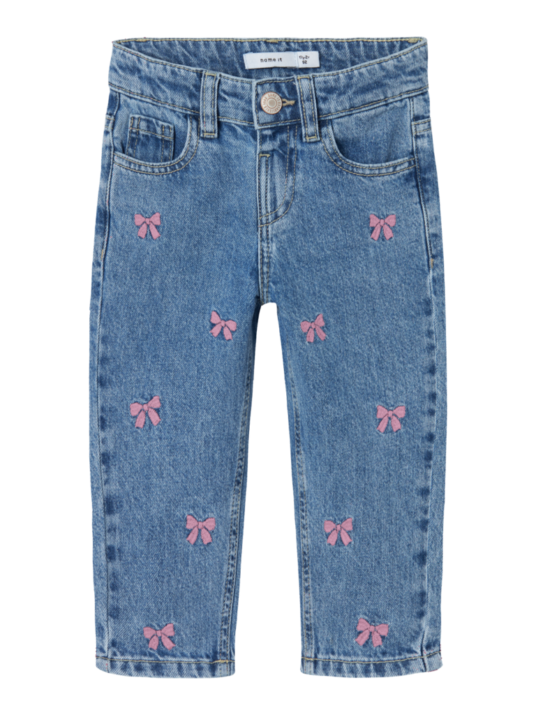 Name It Name it - Bella mom jeans med blue strikjes