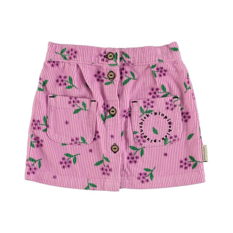 piupiuchick Piupiuchick - Short skirt Pink corduroy flowers