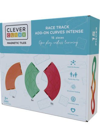 Cleverclixx Cleverclixx - Race track add-on curves intense 15 pieces Cleverclixx Cleverclixx - Race track add-on curves intense 15 pieces