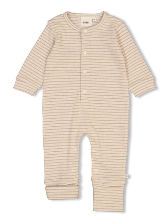 Feetje Feetje - Pakje met rib taupe melange Feetje Feetje - Pakje met rib taupe melange