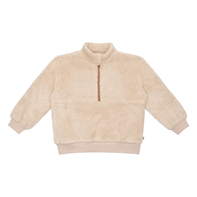 House of Jamie House of jamie - zip sweater oatmeal