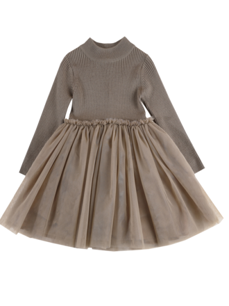 Donsje Amsterdam Donsje - Lotus dress taupe Donsje Amsterdam Donsje - Lotus dress taupe