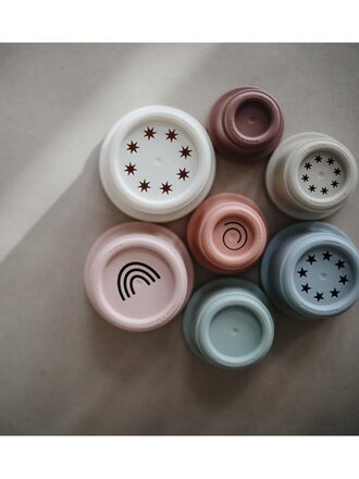 Mushie Mushie - stacking cups neutral