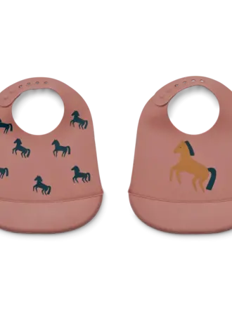 Liewood Liewood - TILDA SILICONE BIB 2-PACK paarden