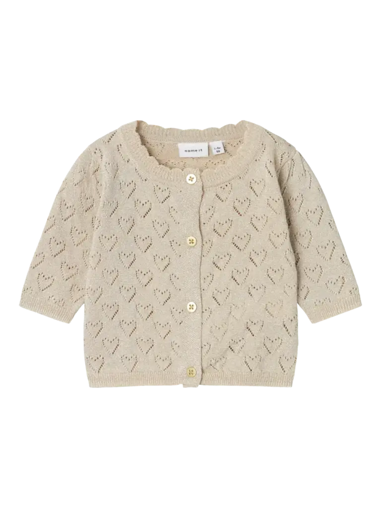 Name It Name it - Glitter LS knit Almond