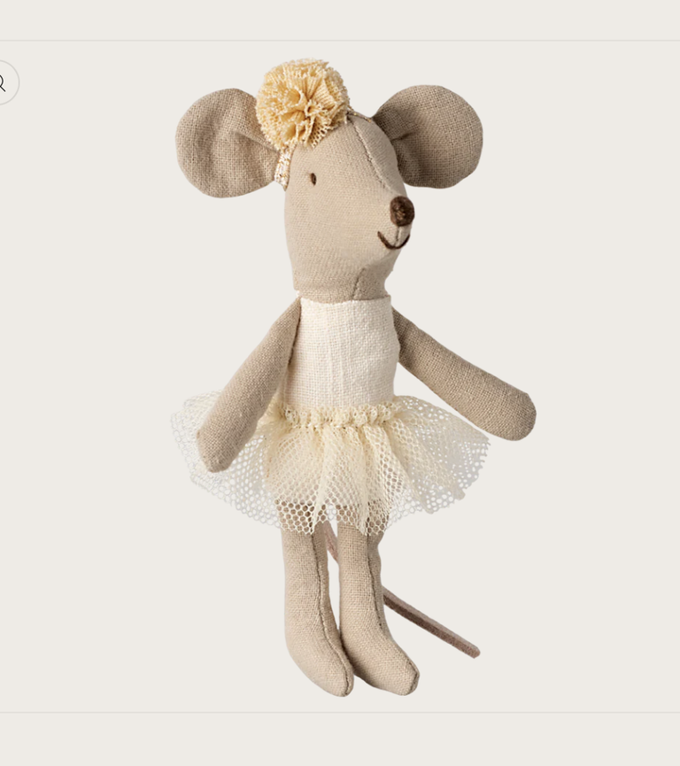 Maileg Maileg Ballerina mouse, Little sister - Off white