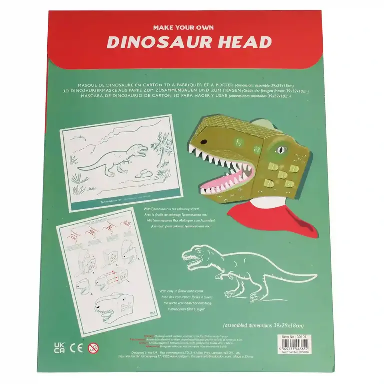 rex london Make your own dinosaur head