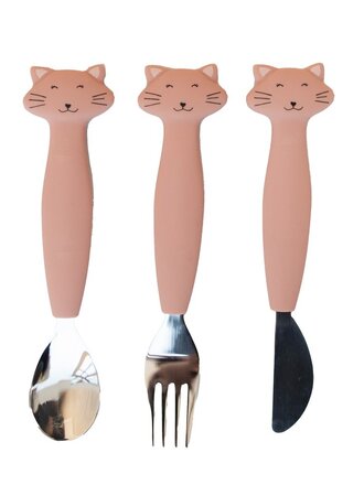 Trixie Trixie - Silicone cutlery set 3-pack Mrs. Cat