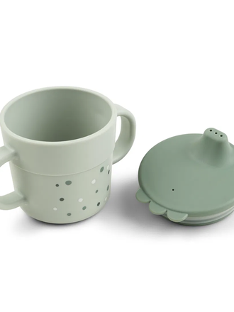 Done By Deer Done by deer - Foodie spout cup Happy dots green