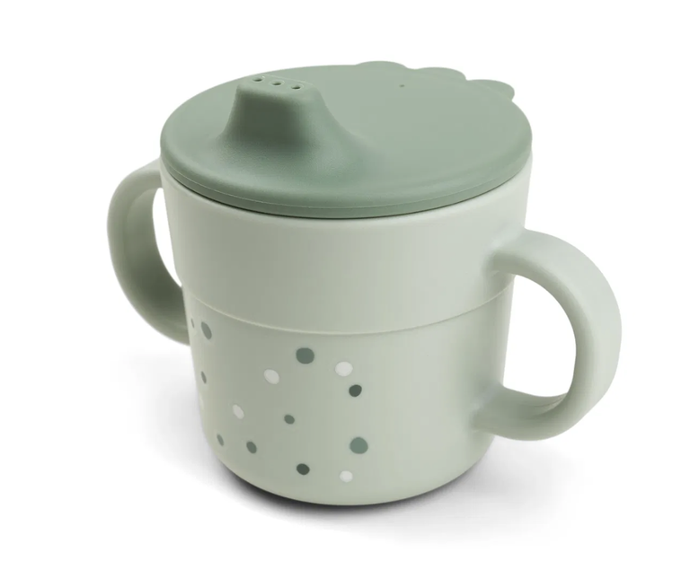 Done By Deer Done by deer - Foodie spout cup Happy dots green