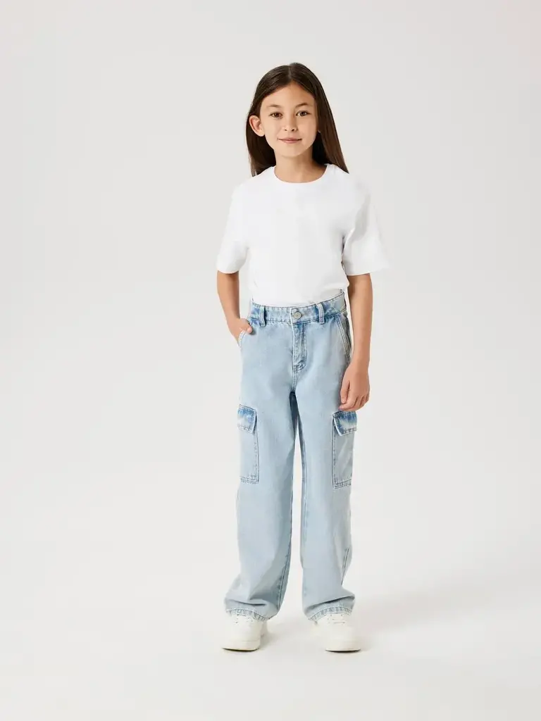 Name It Name it - Rose wide cargo Light Blue Denim