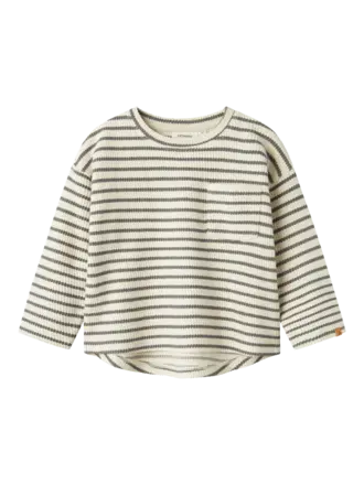 Lil' Atelier Lil atelier - Tadeo loose shirt streep pewter