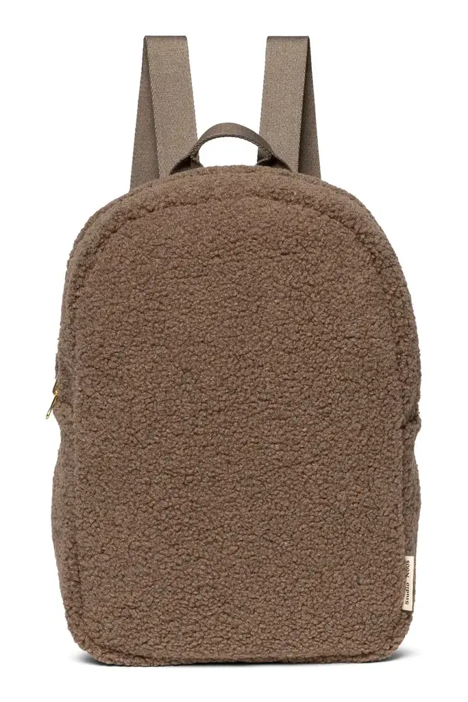 studio noos Studio Noos - Brown Teddy Midi Backpack
