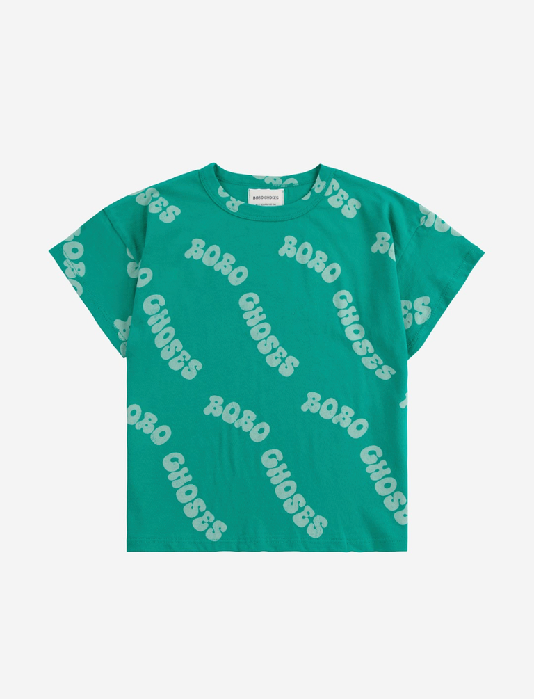 Bobo Choses Bobo choses - Wavy bobo all over t-shirt green