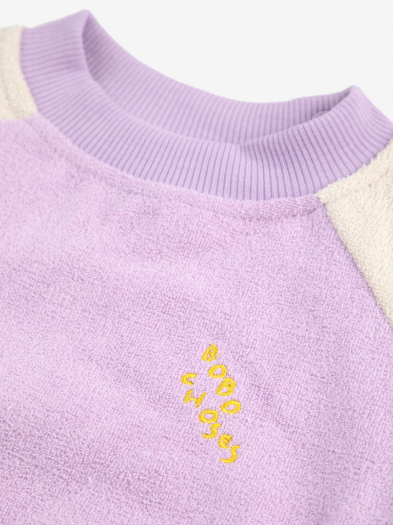Bobo Choses Bobo choses - Lila color block sweatshirt