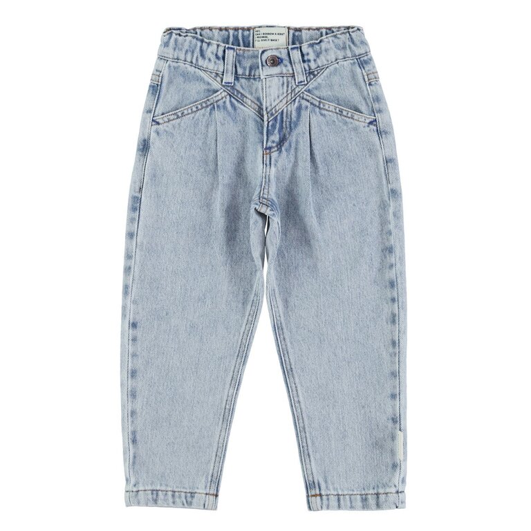 piupiuchick Piupiuchick - Mom fit trousers washed blue dnm