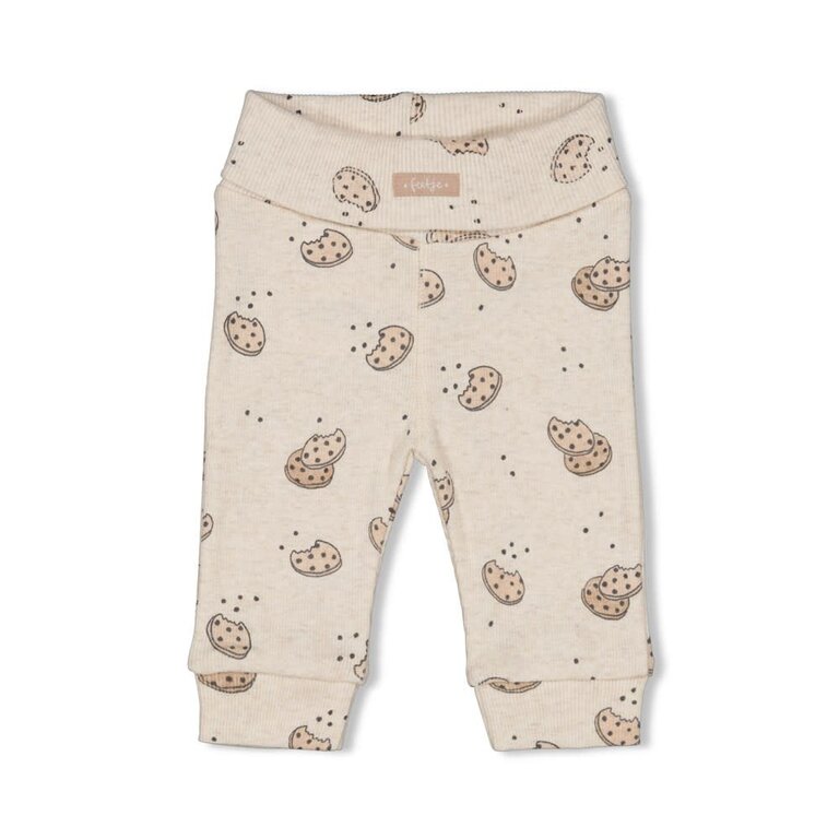 Feetje Feetje - Broek AOP rib cookie offwhite