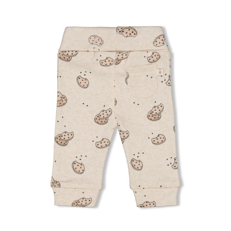 Feetje Feetje - Broek AOP rib cookie offwhite