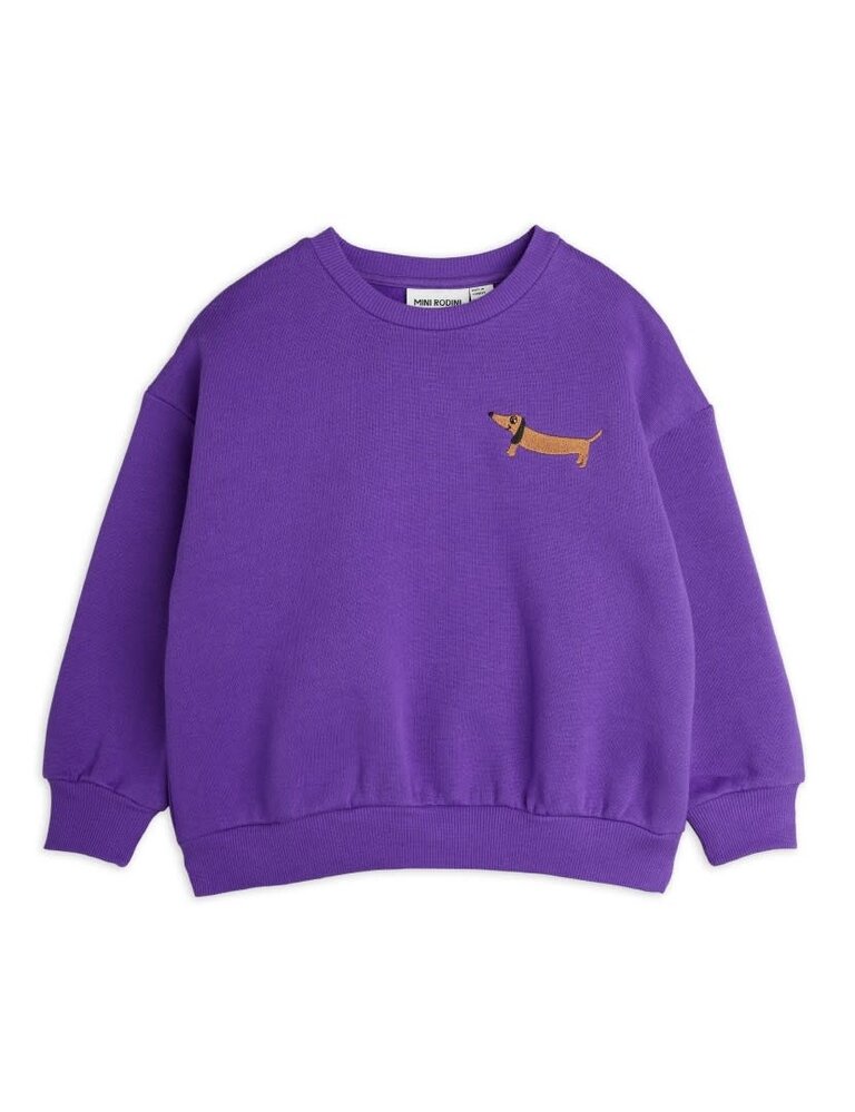 mini rodini Mini rodini -Dog emb sweatshirt purple