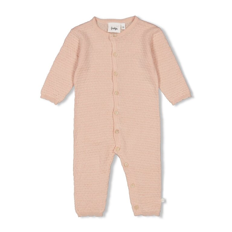Feetje Feetje - Pak streep gebreid roze