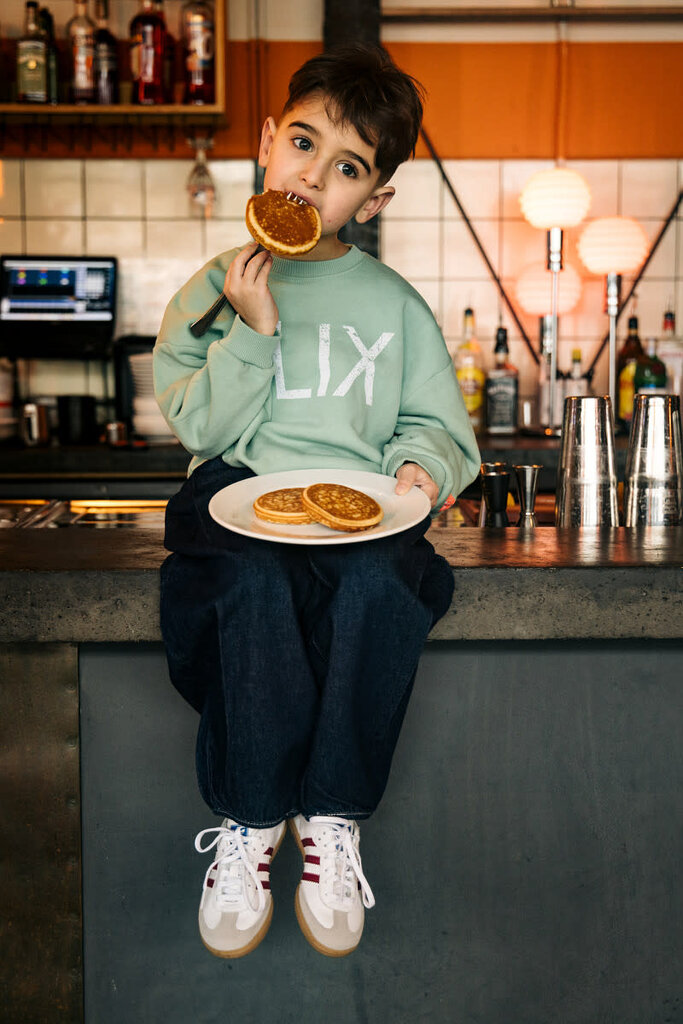 Alix the label Alix mini - World tour sweater soft jade