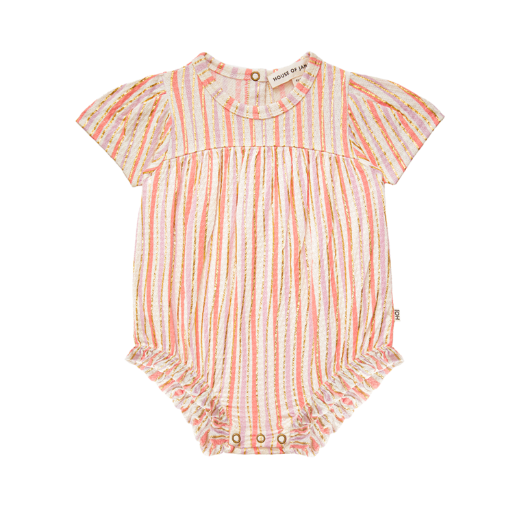 House of Jamie House of Jamie - Rompersuit gold stripes