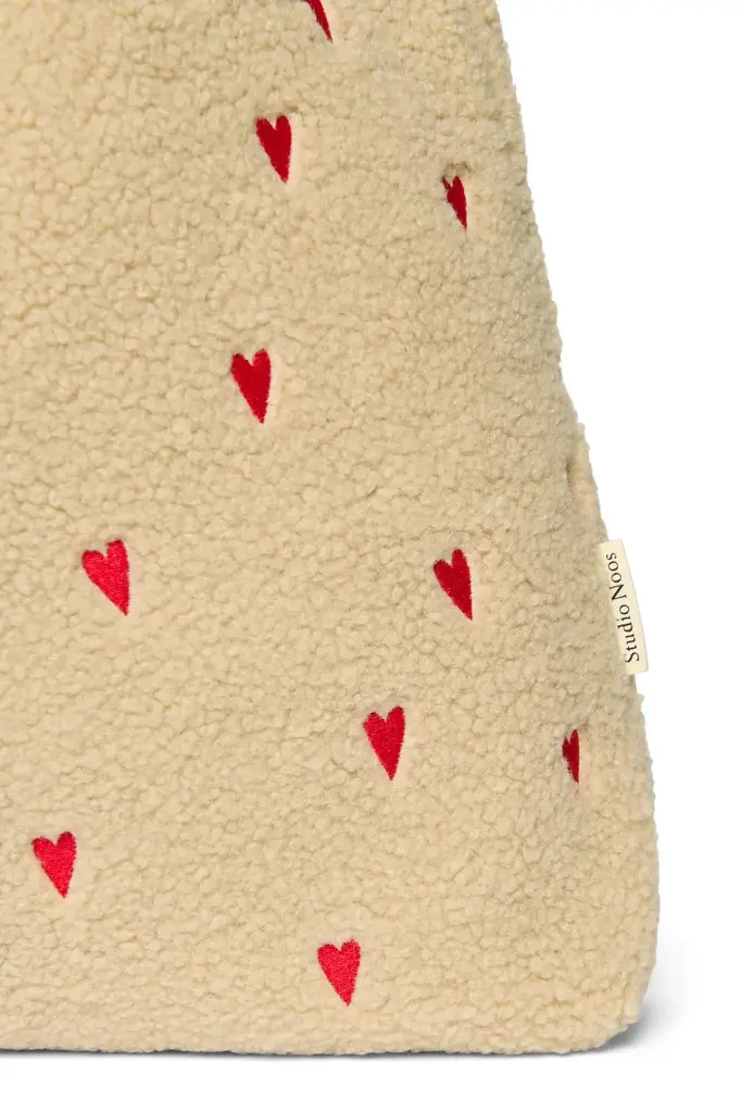 studio noos Studio Noos - Mom bag ecru teddy hearts