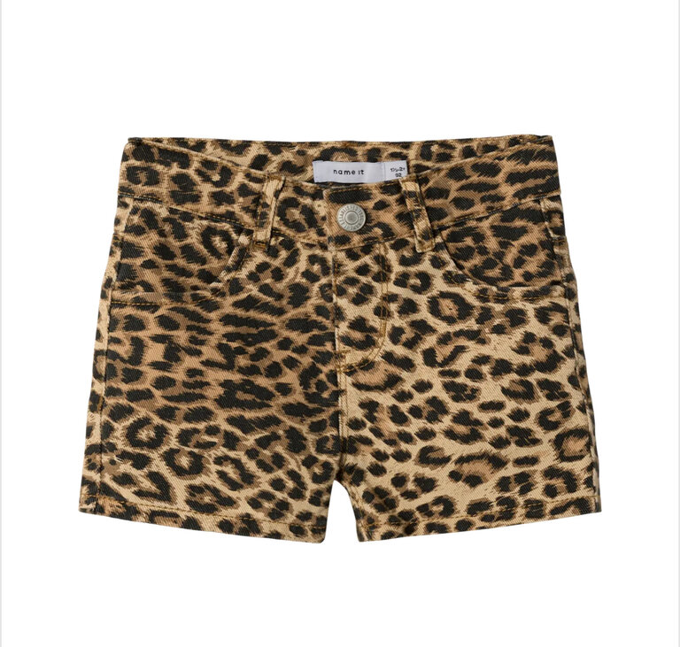 Name It Name it - Leopard dnm shorts mini