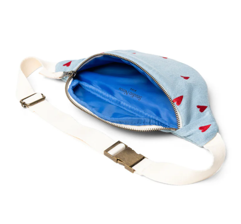 studio noos Studio Noos - Mini Fanny pack denim hearts