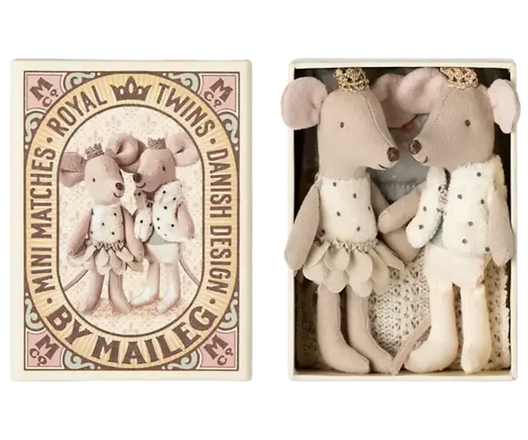 Maileg Maileg - Royal twins mice little sister&brother in box